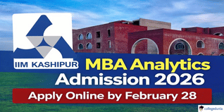 IIM Kashipur Begins MBA Analytics Admission 2026; Apply Online by February 28 @iimkashipur.ac.in